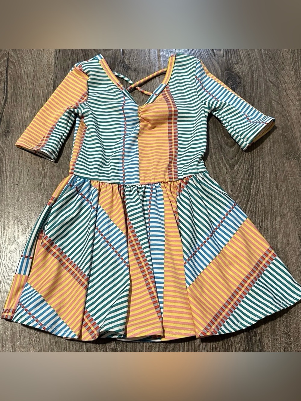 Dot Dot Smile Striped Twirl Dress 2t